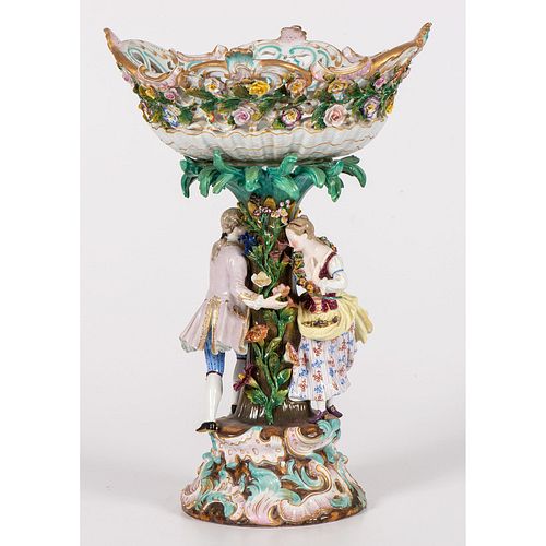A Meissen Porcelain Figural Centerpiece 