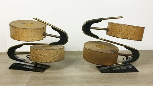 Pair of Majestic Lamp Company Z Mid-Century Lamps