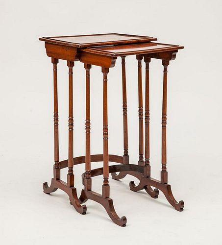 Two Regency Style Mahogany Nesting Tables