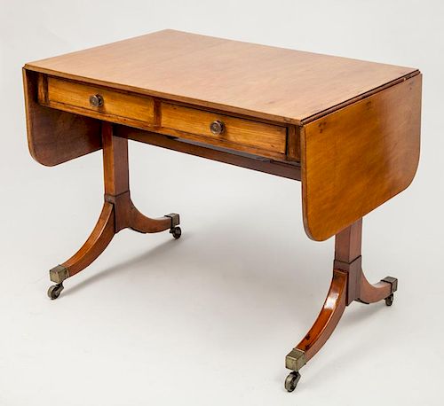 Regency Style Brass-Mounted Mahogany Sofa Table