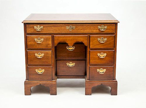 George III Style Mahogany Kneehole Desk