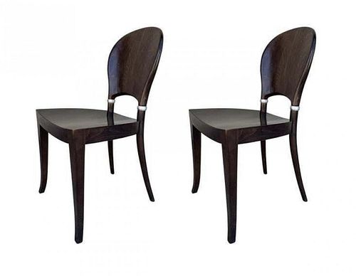 Pair of Chairs Made in Italy By Potocco Italy