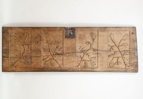 Continental Carved Oak Panel, 17th Century