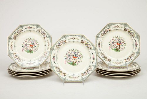 Set of Eleven Rosenthal Octagonal Brunch Plates, in the Sevilla Pattern