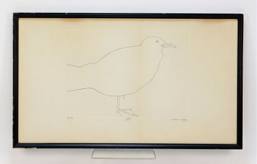 Beth Van Hoesen Modern Seagull Engraving