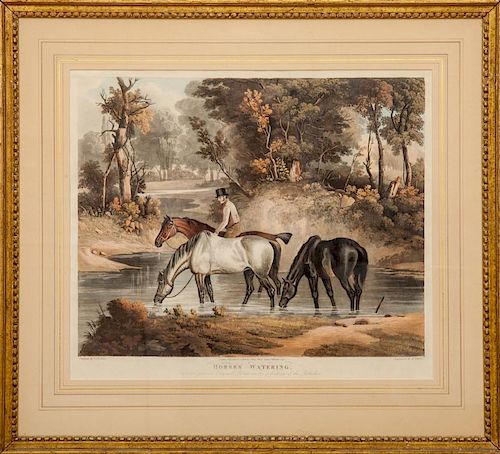 After Samuel John Egbert Jones (1797-1861): Horses Watering; and The Approach to the Sea