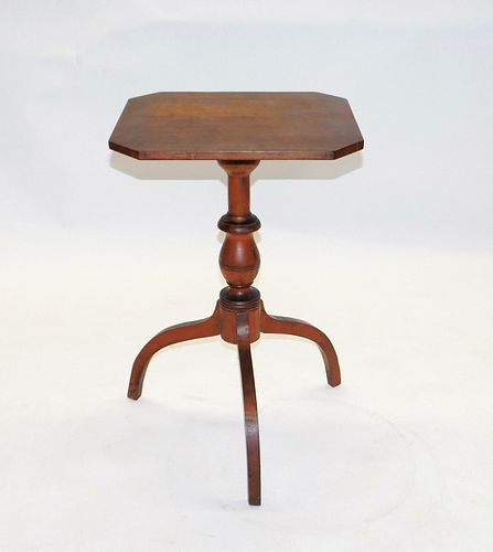 19C New England Federal Maple Candle Stand