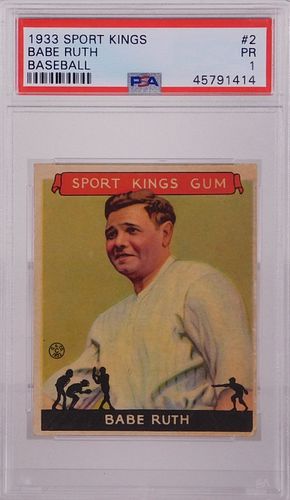 1933 Sport Kings Babe Ruth #2 PSA 1 Baseball Card