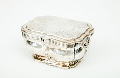 Dutch Engraved Silver Sugar Box, 19th Century