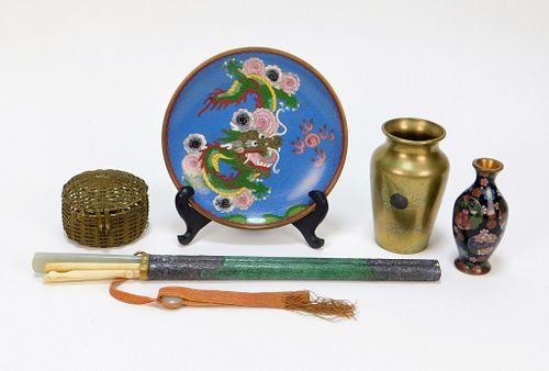 5PC Chinese & Japanese Cloisonne Utensil Group
