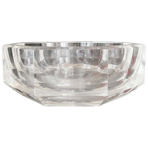 Extra Large Faceted Lucite Bowl, circa 1970s