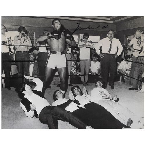 ROBERT LIPSYTE, Muhammad Ali and The Beatles, Miami 1964, Unsigned, Gelatin silver print, 15.7 x 19.6" (40 x 50 cm), Certificate