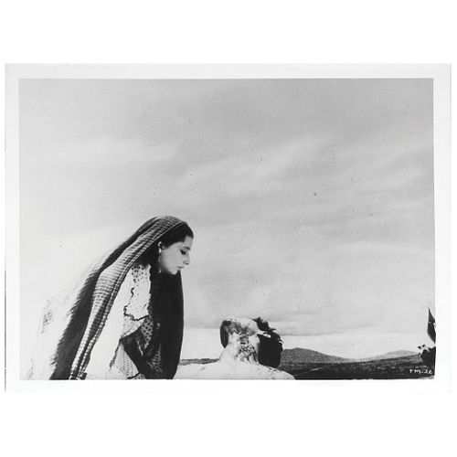 SERGUEI EISENSTEIN, Isabel Villaseñor, 1933, from the movie Thunder Over México, Unsigned, Photogram, 3.9 x 9.4" (10 x 24 cm)