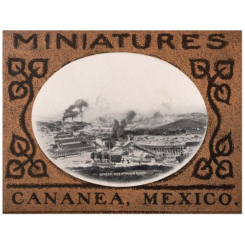 CHARLES B. WAITE, Cananea, México,Miniatures, Signed by Tom Jones, Miniature album, 3 x 3.7" (7.8 x 9.5 cm) each, Pieces: 25, in album