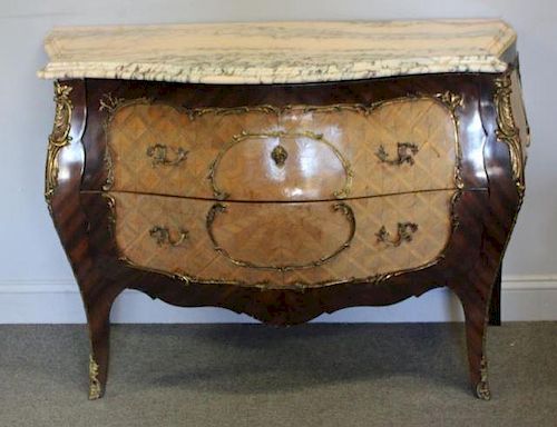 Louis XV Style Marble Top Commode.