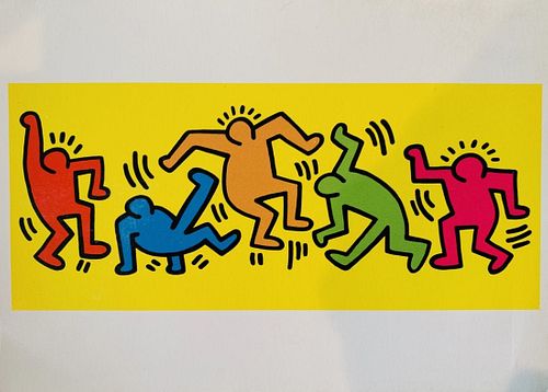 Keith Haring Dancing Figures Offset Card by Nouvelles