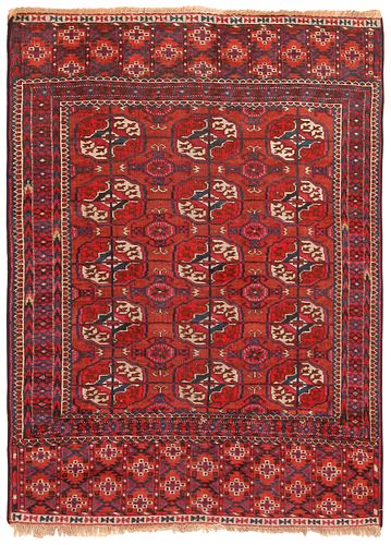 Antique Tekke rug , Turkmenistan , 2 ft 11 in x 3 ft 11 in
