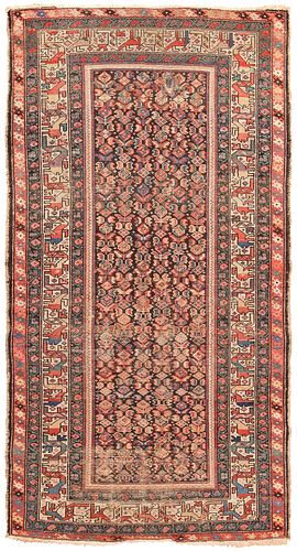 Antique Persian Farahan , 4 ft 1 in x 7 ft 4 in