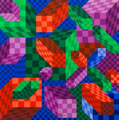 * Victor Vasarely, (Hungarian/French, 1906-1997), Prototupe du No 1200 "Citineu", 1973-88