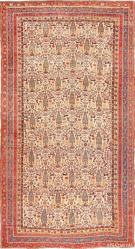 OVERSIZED ANTIQUE PERSIAN TRIBAL QASHQAI RUG ,12 ft 8 in x 24 ft