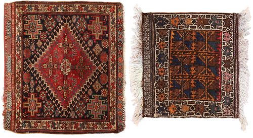Antique Persian Gashgai Bag face and Baluch bag faces