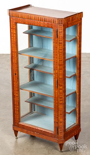 Small mahogany veneer display cabinet