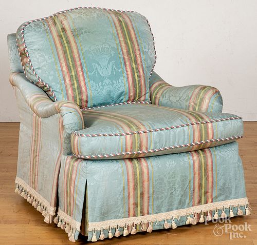 Highland House silk upholstered chair.