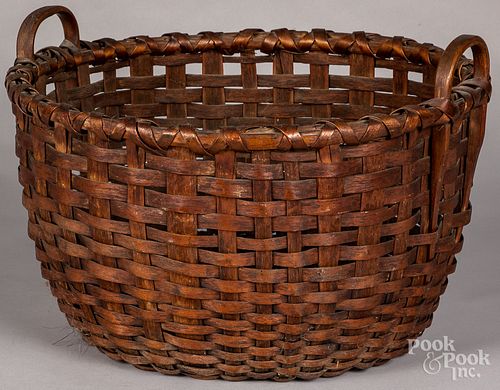 Split oak gathering basket, late 19th c.