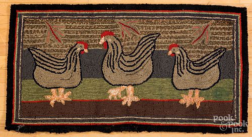 Hooked rug, early 20th c.