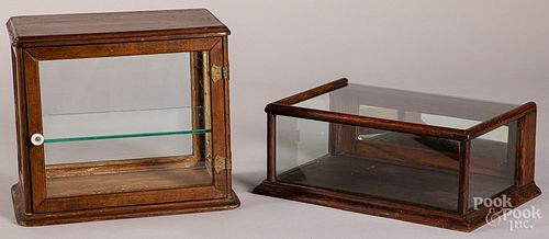 Two small display cases