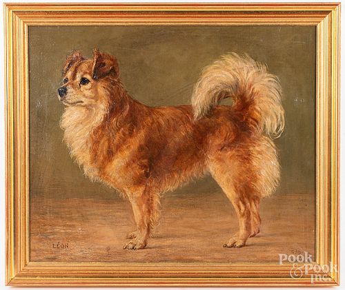 Oil on canvas dog portrait