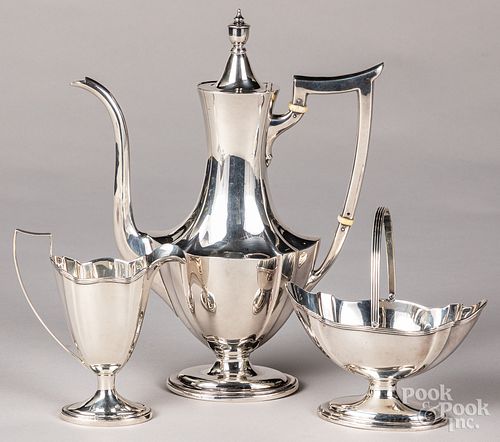 Gorham sterling silver three-piece tea service