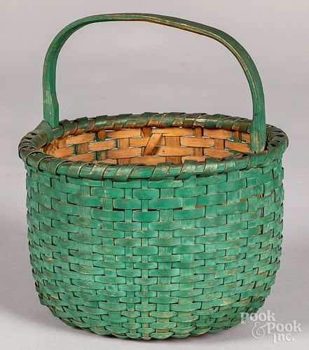 Painted split oak basket