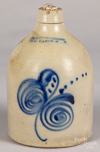 Small Connecticut stoneware jug, 19th c.