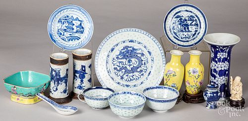 Group of Chinese and Japanese porcelains.