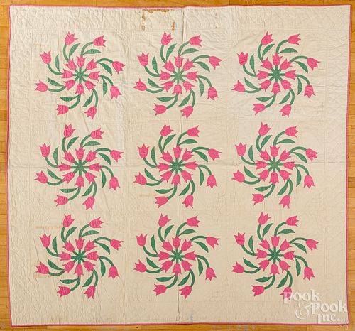 Two pieced and appliquÃ© quilts, early 20th c.