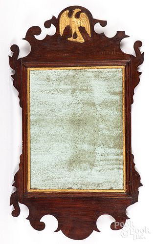 Chippendale style mahogany mirror, 19th c.