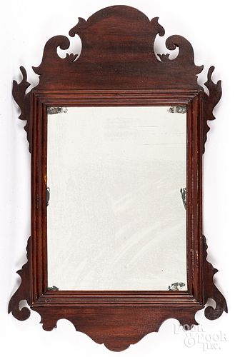 Matched pair of Chippendale mahogany mirrors