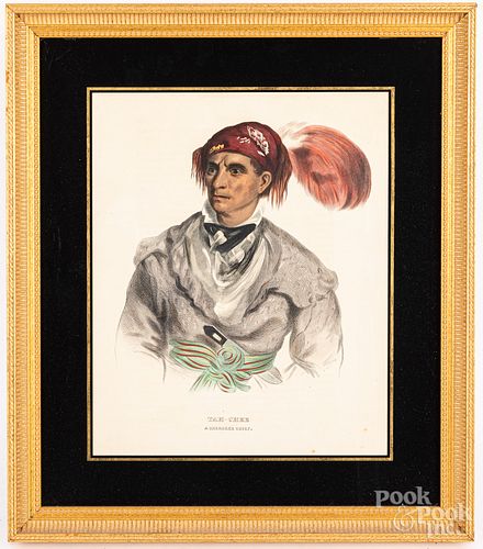 Two color lithographs of Native American subjects