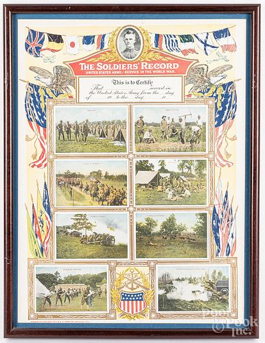 Five military theme prints, early 20th c.