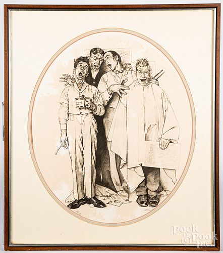 Norman Rockwell signed lithograph