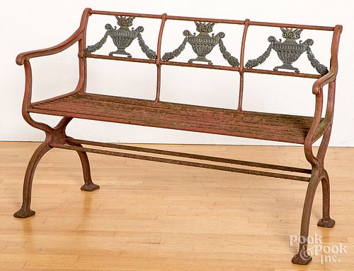 Victorian cast iron garden seat