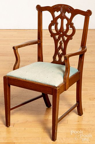 Chippendale style mahogany child's armchair