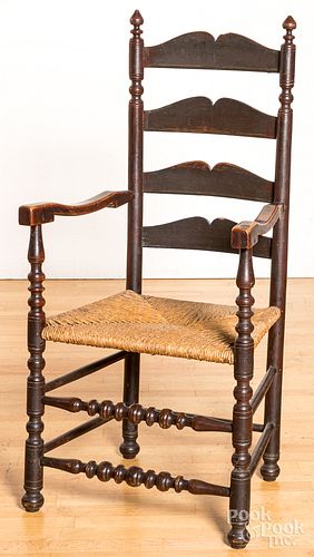 William and Mary ladderback armchair