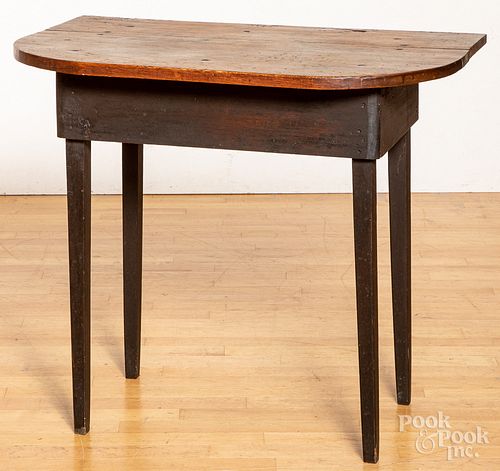 Painted pine work table, late 19th c.