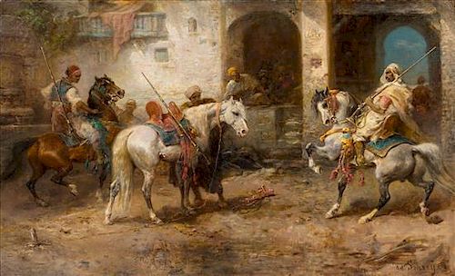 * Adolf Schreyer, (German, 1828-1899), Arabian Horseman