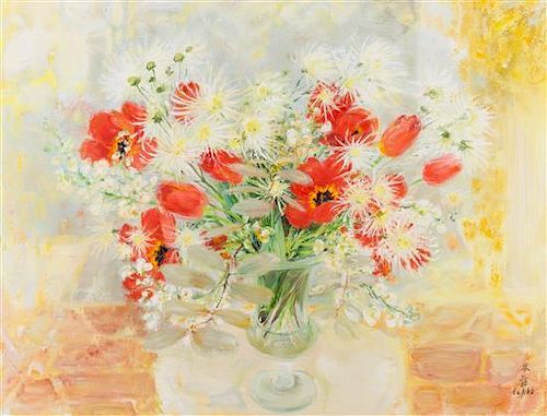 * Le Pho, (French/Vietnamese, 1907-2001), Fleurs
