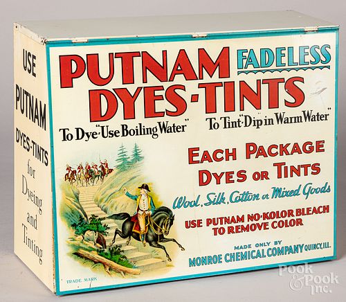 Putnam tin lithograph dye cabinet