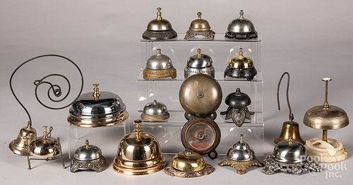 Collection of nineteen counter top and door bells