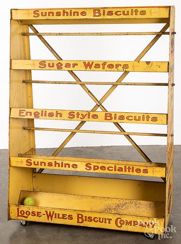 Sunshine Biscuit tin store display shelf